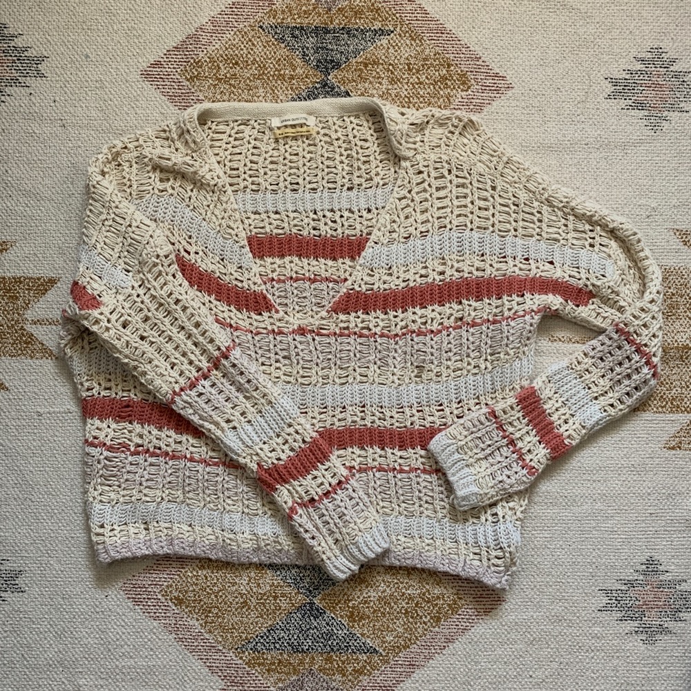 Striped scoop neck sweater